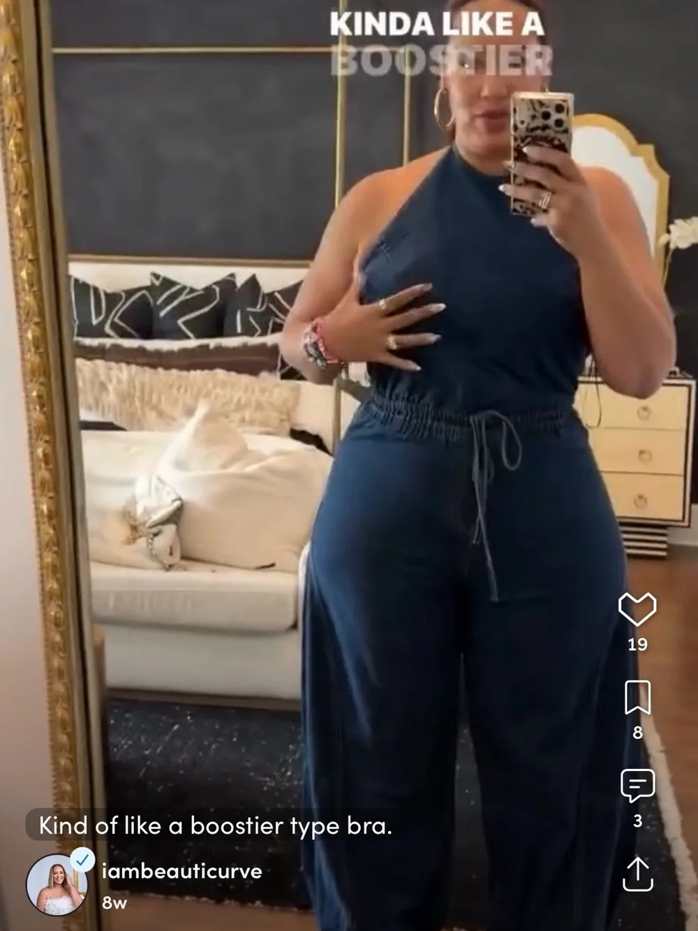 Abercrombie & Fitch Dark Indigo Halter Denim Jumpsuit
